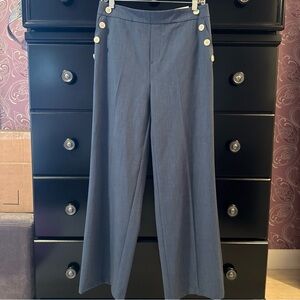 Blue Dress Pants W/Front Detail by Haver and Blair Sz S